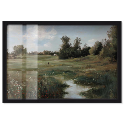 «Budding Flowers in the Meadow», impression rétro par Art Remedy