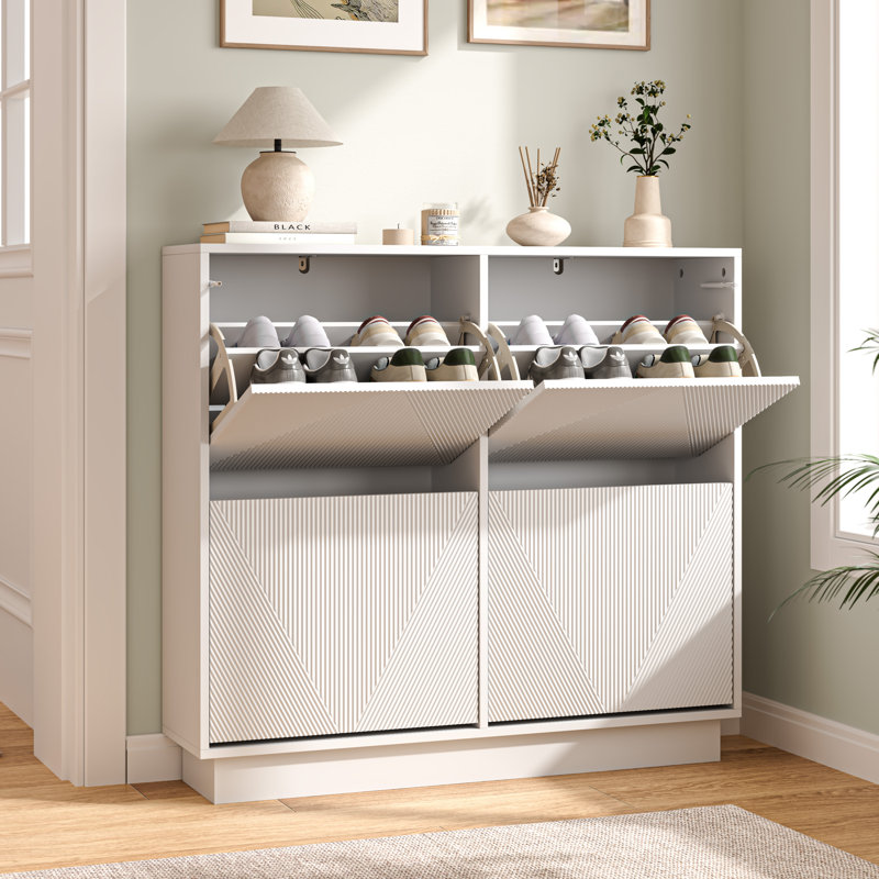 16 Pair Flip Down Shoe Storage