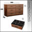 Commode d'appoint en bois avec 6 tiroirs et poignées en métal-756284765
