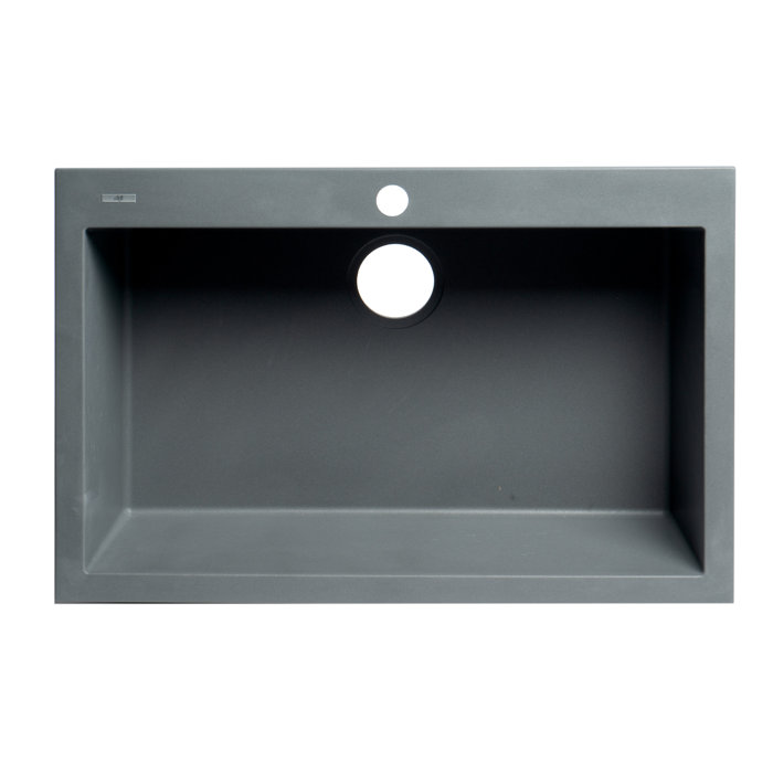 Alfi Brand 29 88 #39 #39 L Drop In Single Bowl Granite Kitchen Sink Reviews