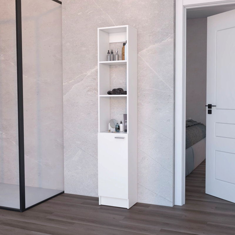 Armoire à linge avec 1 porte, Blanc