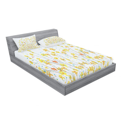 Daffodil Microfiber Floral Sheet Set