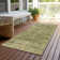 Machine Washable Indoor/Outdoor Xhevrie Green Rug