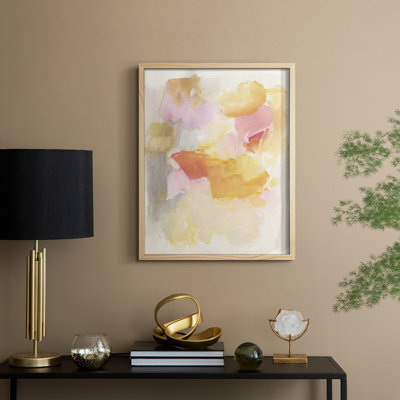 Warm Petals I, reproduction encadrée - bois massif