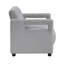 Élégant fauteuil gris Boucle, hauteur de 30,5 po, fabrication en contreplaqué, chaise de luxe sophistiquée en gris, rembourrage en mousse pour les jambes de 25 po-1972115454