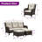 Bonia Wicker 5 - Person Patio Conversation Set with Cushions-1143439141