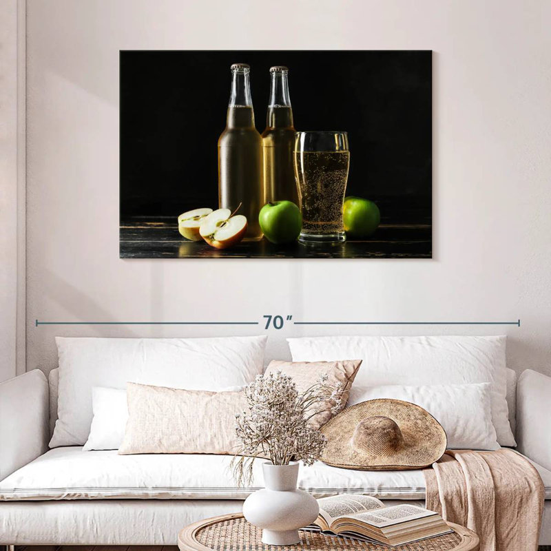 Cidre de pomme pétillant, H 30 po x l 45 po
