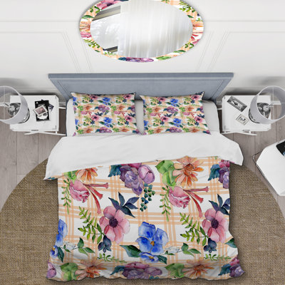 Ensemble de housse de couette Bouquet Floral and Green Leaf - Cabin & Lodge