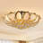 New Crystal LED Chandelier Ceiling Light Flush Mount Lighting Fixture