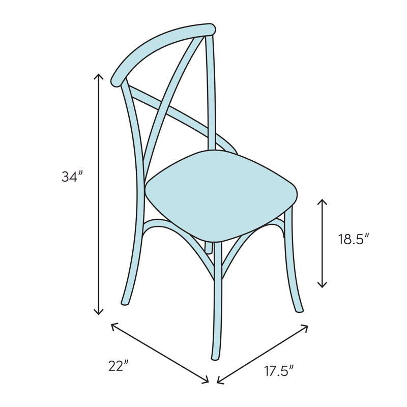 Bentwood 18'' H Solid Wood Side Chair, Driftwood Oak
