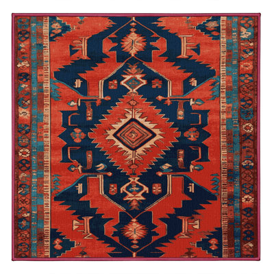 Machine Washable Persian Brown Area Rug