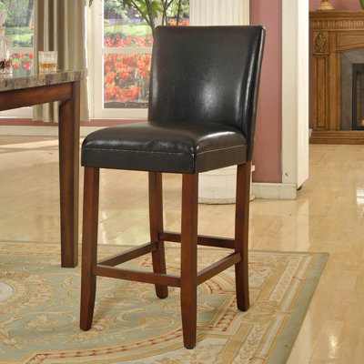 Taib Upholstered Faux Leather Counter Stool