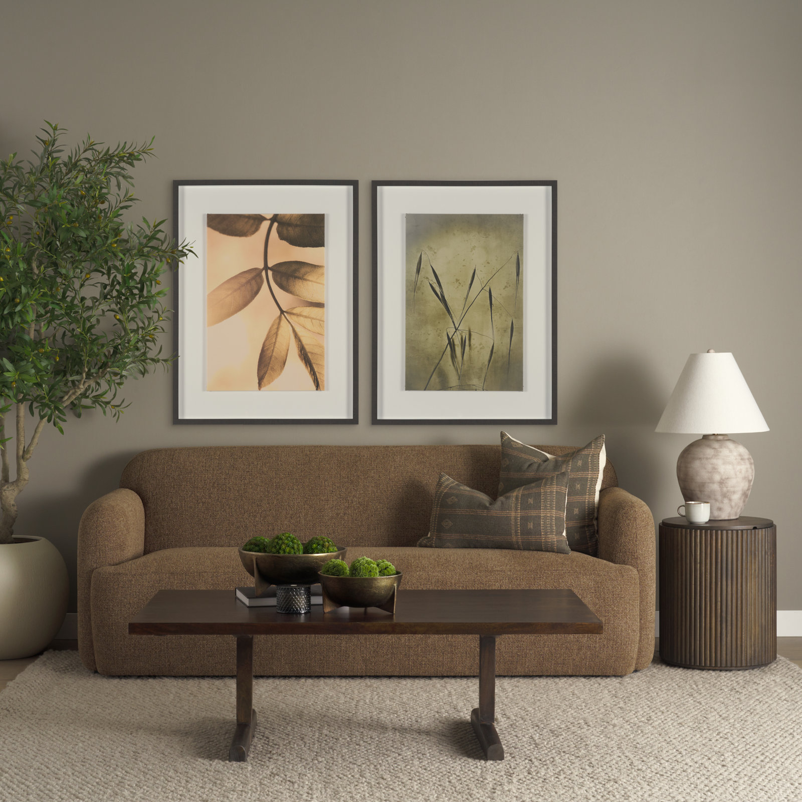 Rune Solid Wood Single Coffee Table, Dark Brown