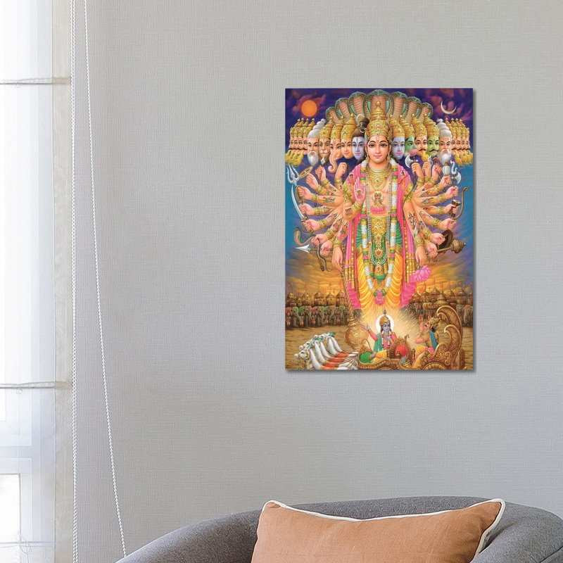 Hindu God Vishnu As Virat Swaroopa by Unknown Artist - Wrapped Canvas Print, 66.04 cm H x 45.72 cm W x 1.91 cm D