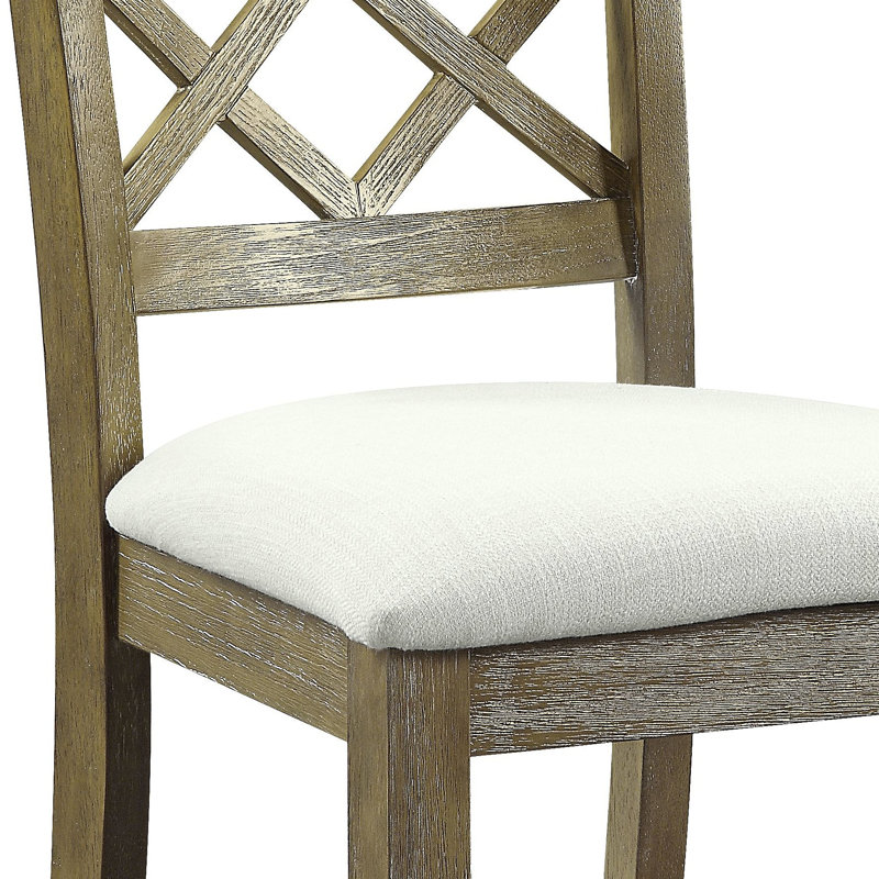 Chaise d'appoint en lin rustique Karsen (ensemble de 2)
