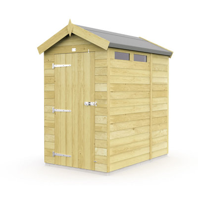 4ft x 7ft Apex Security Shed - Single Door