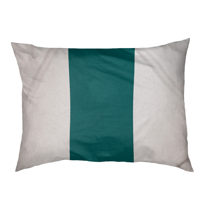 Coussin Miami, Très grand (l 50 po x P 40 po x H 7 po), Blanc / aqua