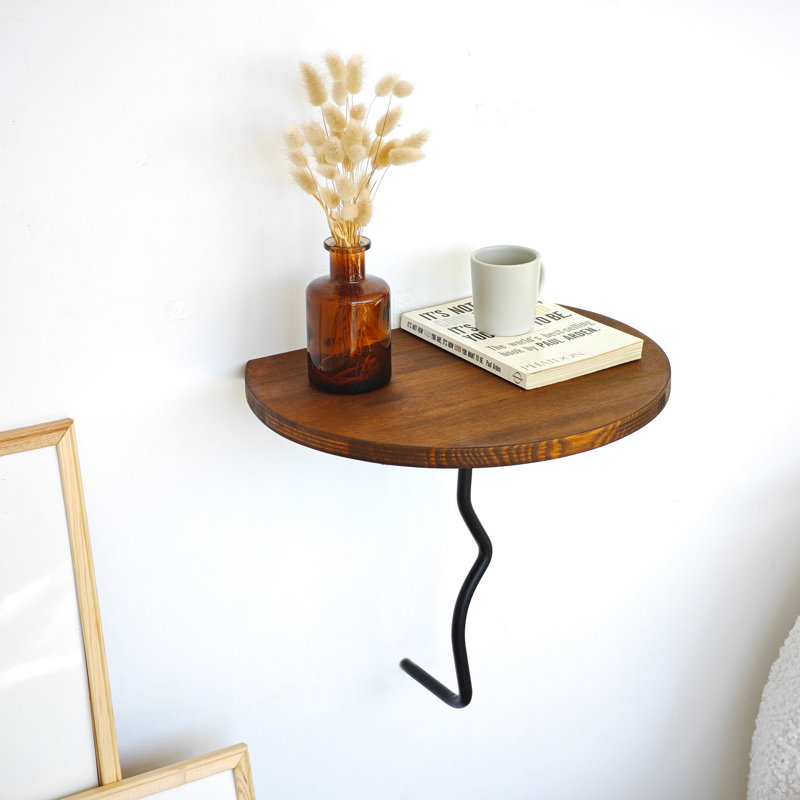 Locelso Wood Floating Shelf, 35cm H x 35cm W x 35cm D, Brown/Black