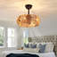 19" Rattan Caged Ceiling Fan with Light, 6-Speed Remote & Whisper-Quiet Reversible DC Motor