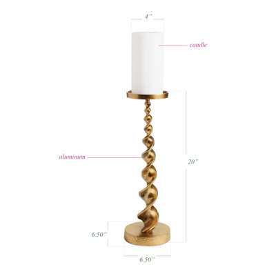 Kidman 20'' H Metal Tabletop Candlestick