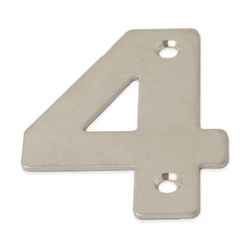 SS Door Numbers Staineless Steel House Letters And Numbers, 4, 6"
