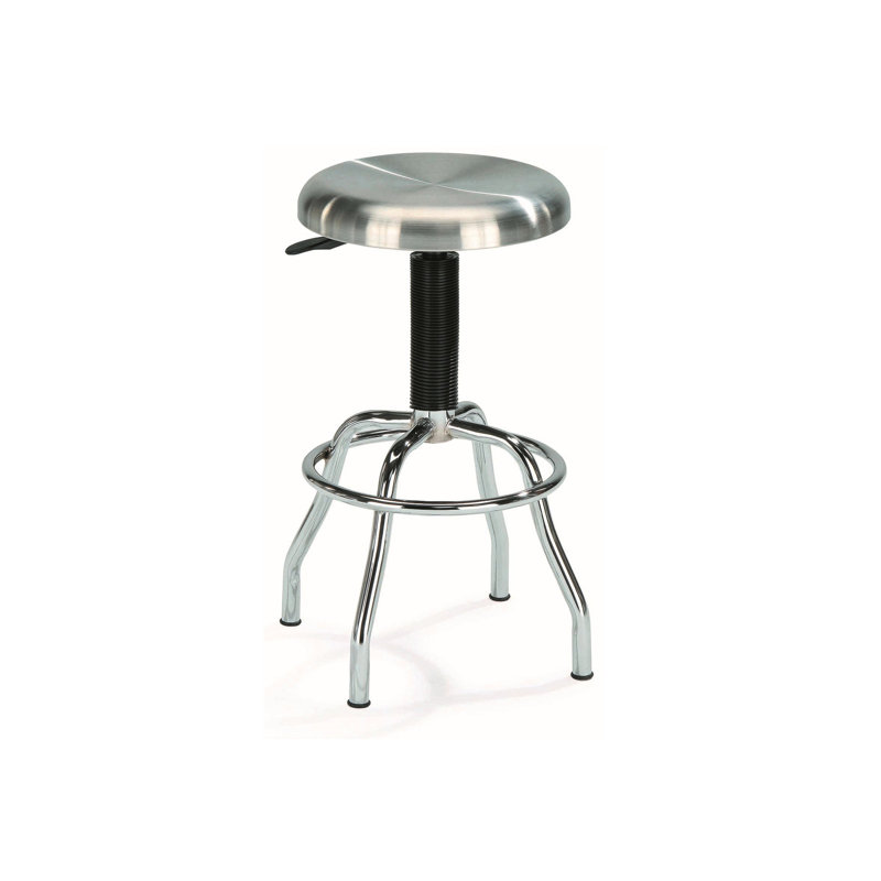 Tabouret réglable en acier inoxydable - 360 degrés de rotation, facile à assembler, argent pour les pieds de la cuisine et du bar de bar, réglable en hauteur