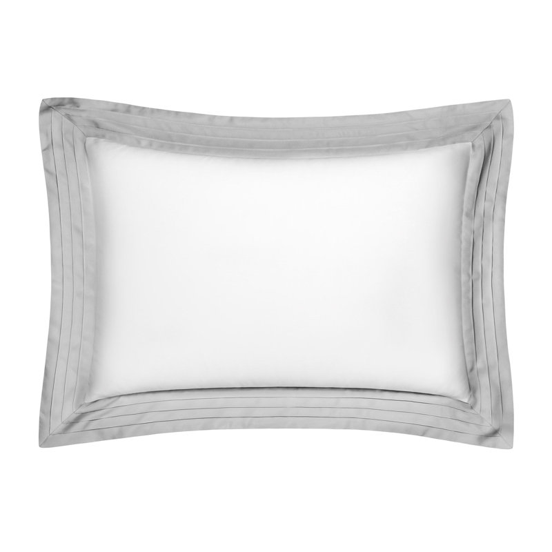 Eden Sham, Standard, White/Light Gray