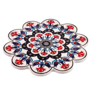 Vintage Style Ceramic Tile Trivet 7''