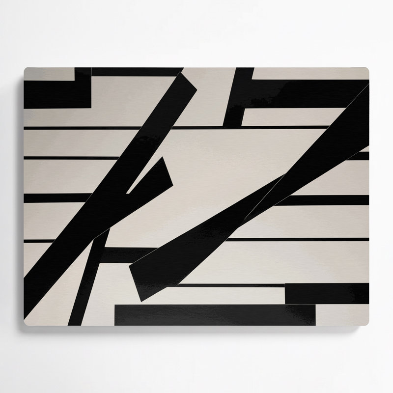 Minimalisme 71, art mural en métal beige, H 24 po x l 36 po