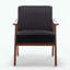 Chaise d'appoint Mid-Century moderne avec velours (noir)-92294275-92294276