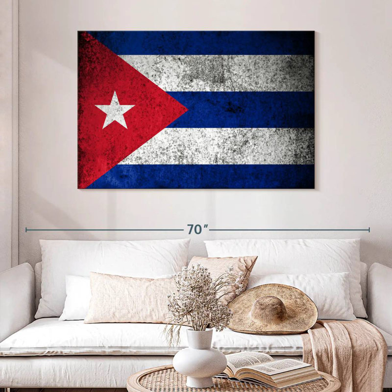 Drapeau cubain Borges, H 32 po x l 48 po