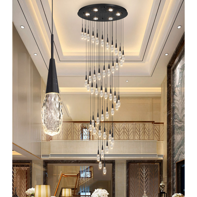 Lustre moderne Lagre, Noir mat