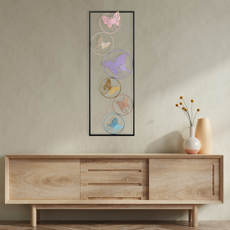 Accessoire décoratif en métal peint à la main, 12,6 po x 2,0 po x 35,4 po | 100% métal, épaisseur: 0,03 pouce | Finition unique avec des variations de couleurs | Parfait pour la décoration intérieure et les accents élégants dans n'importe quelle pièce