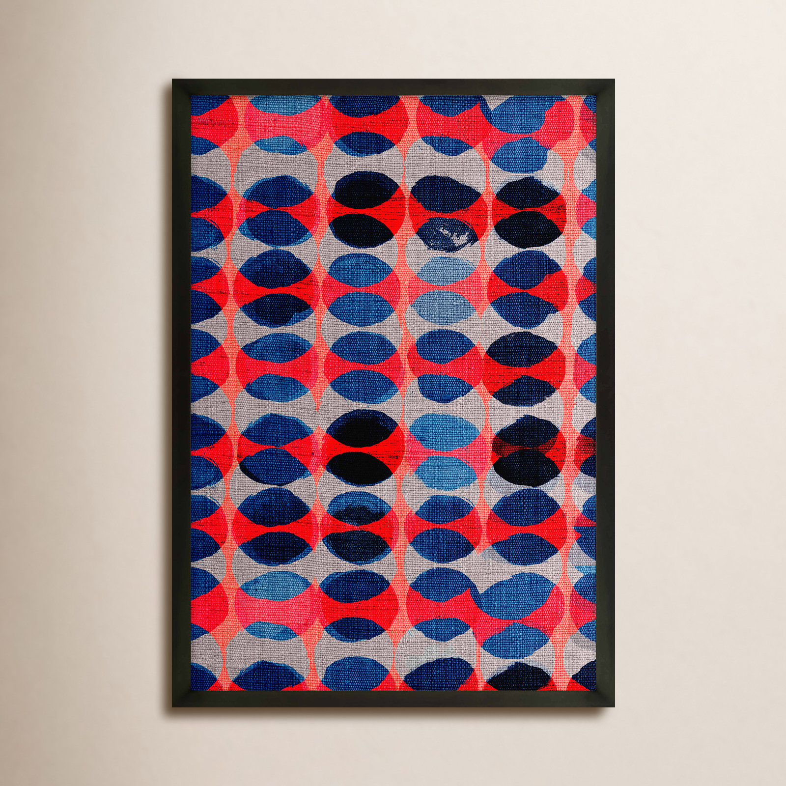 Moira "Fence" Print, Black Framed, 20" H x 14" W x 1.25" D