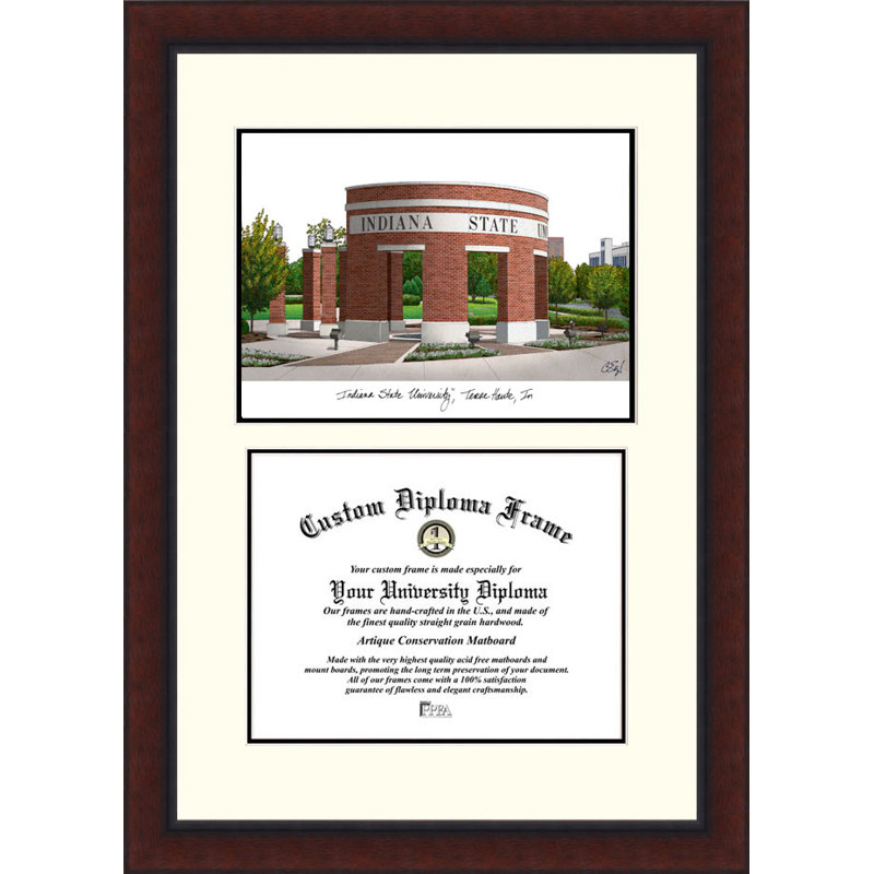 Cadre photo de diplôme de diplôme hérité d’indiana state NCAA