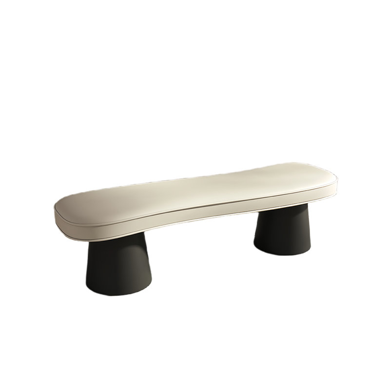 Banc de rangement Talayia, H 16,92 po x l 59,05 po x P 15,74 po, Blanc cassé