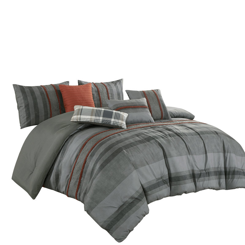 Ensemble d'édredon de luxe 7 pièces Massassi, Très grand édredon + 6 pièces supplémentaires