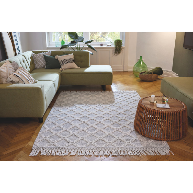 Macrame Geometric Hand Woven Area Rug