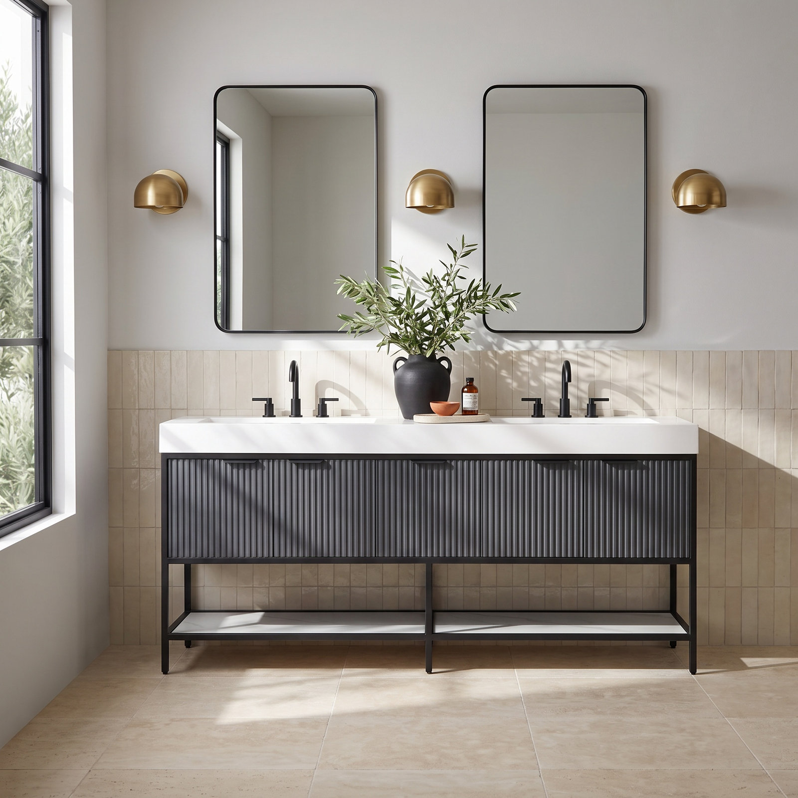 Avonmore 71.7'' Double Bathroom Vanity, Gray