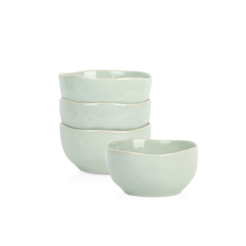 Stone Lain Mirella 4-Piece Bowl Set Stoneware, Green