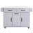 Kitchen Island With Trash Can Holder, Drop Leaf, Spice Rack, Towel Adjustable Shelf, Grey Finish Luxury Featuring Bar, Shelves,-769537413