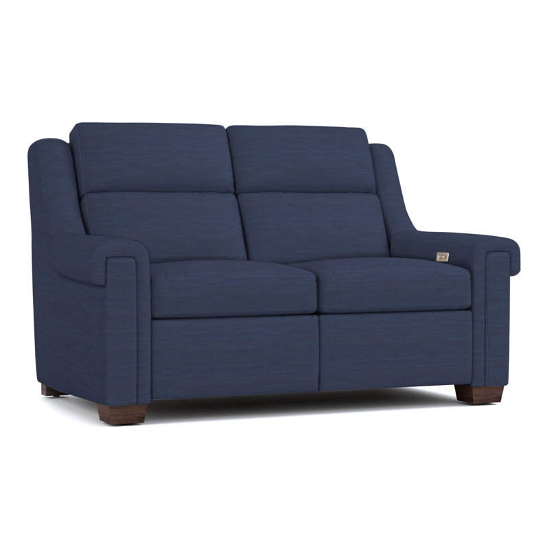 Chester Reclining Loveseat, Perigold Ishi Blue Jean