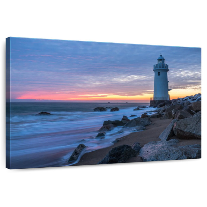 Aletra Lighthouse Sunset Landscape, 34" H x 51" W