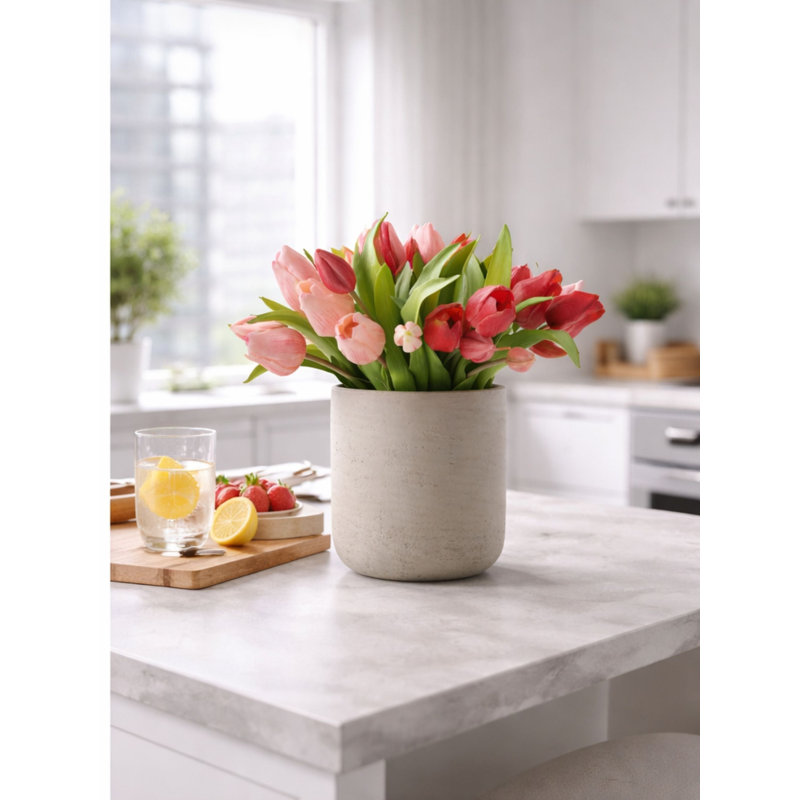 Faux Tulip Arrangement in Pot