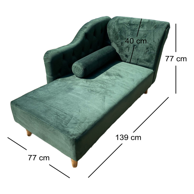 Gladeview Velvet Lounge Chair, Royal Green