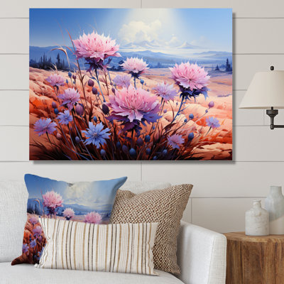 M cascade de bleuet sur toile