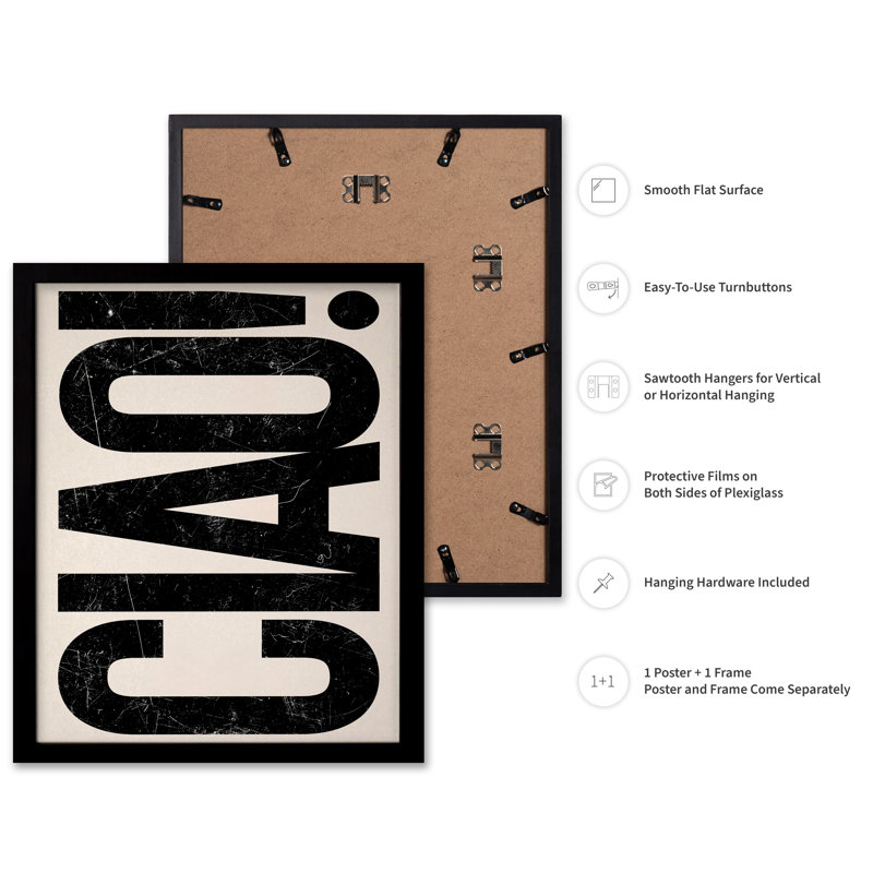 Ciao No3, Black Framed, Poster, 24"H x 32"W