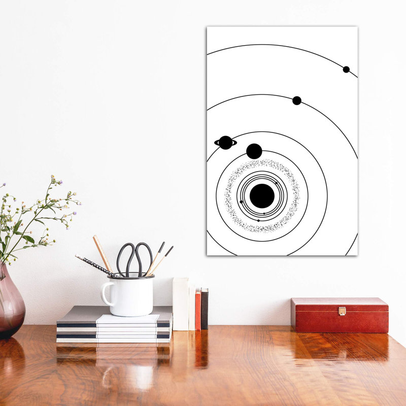 Minimalist Solar System II - Print, Wrapped Canvas, No Mat, 40'' H x 26'' W x 1.5'' D