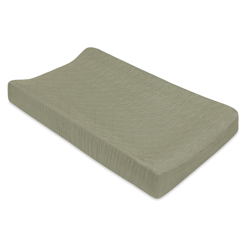 Matcha Quilted Muslin Changing Pad Cover
