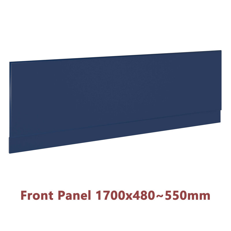 Bathroom MDF Wooden Bath Front Panel 1700mm, Matt Navy Blue